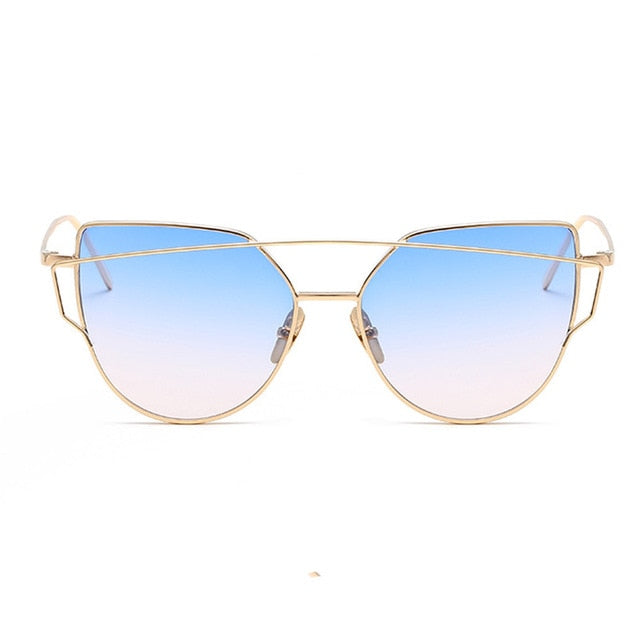 Sunglasses Women Luxury Cat Brand Mirror Models