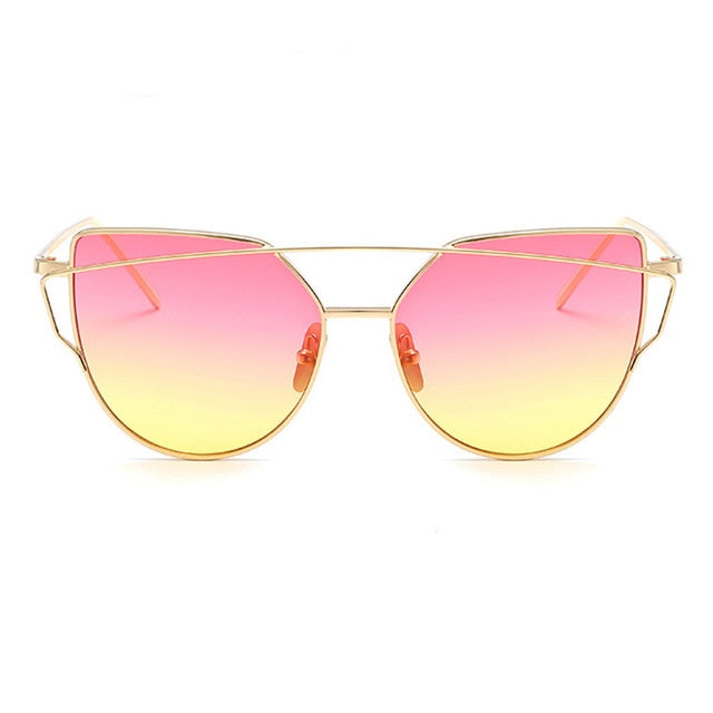 Sunglasses Women Luxury Cat Brand Mirror Models