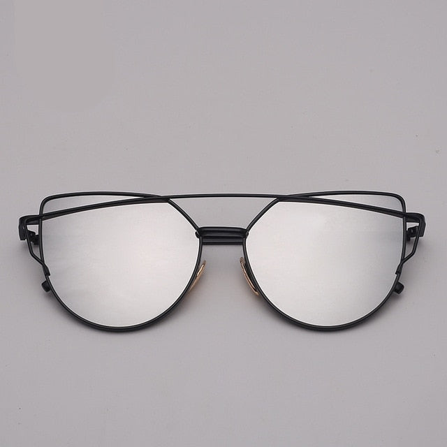 Sunglasses Women Metal Reflective Glasses For Women Female Mirrored Models