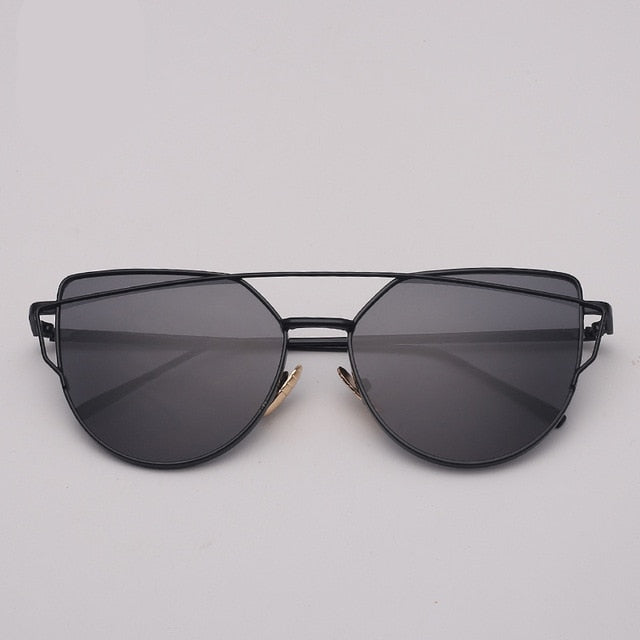 Sunglasses Women Metal Reflective Glasses For Women Female Mirrored Models