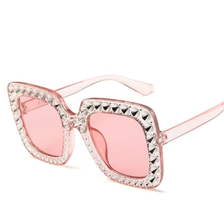 Women Brand Design Flash Square Shades Female Mirror Sunglasses