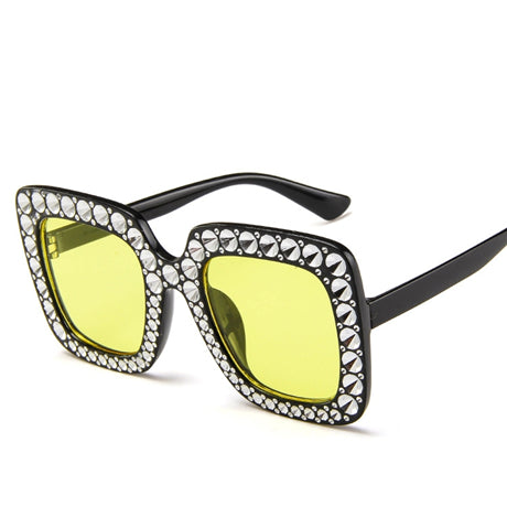 Women Brand Design Flash Square Shades Female Mirror Sunglasses