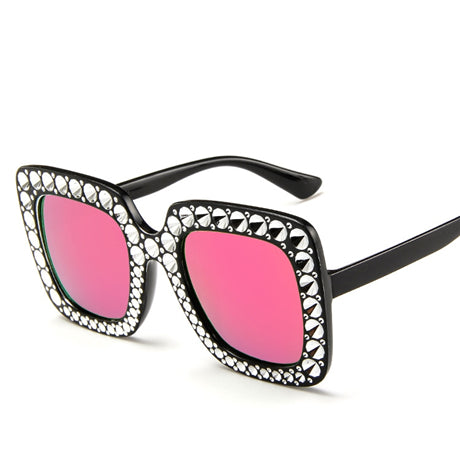 Women Brand Design Flash Square Shades Female Mirror Sunglasses