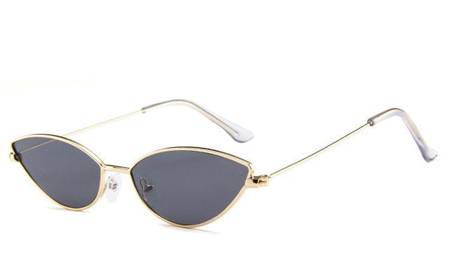 ZXWLYXGX 2018 new fashion sunglasses Women metal retro colorful transparent small colorful Cat Eye Sunglasses UV400