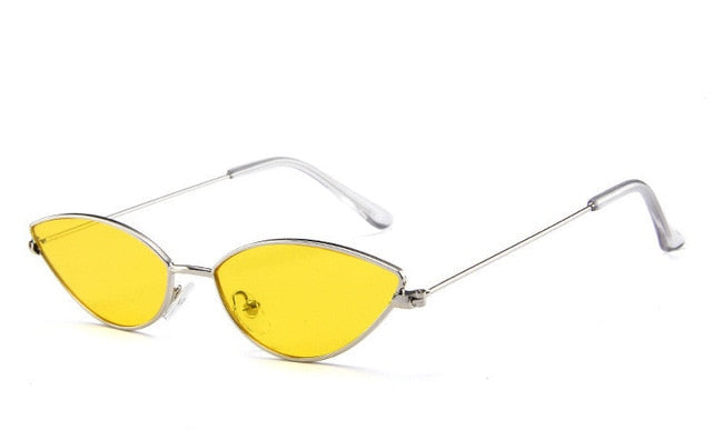 ZXWLYXGX 2018 new fashion sunglasses Women metal retro colorful transparent small colorful Cat Eye Sunglasses UV400