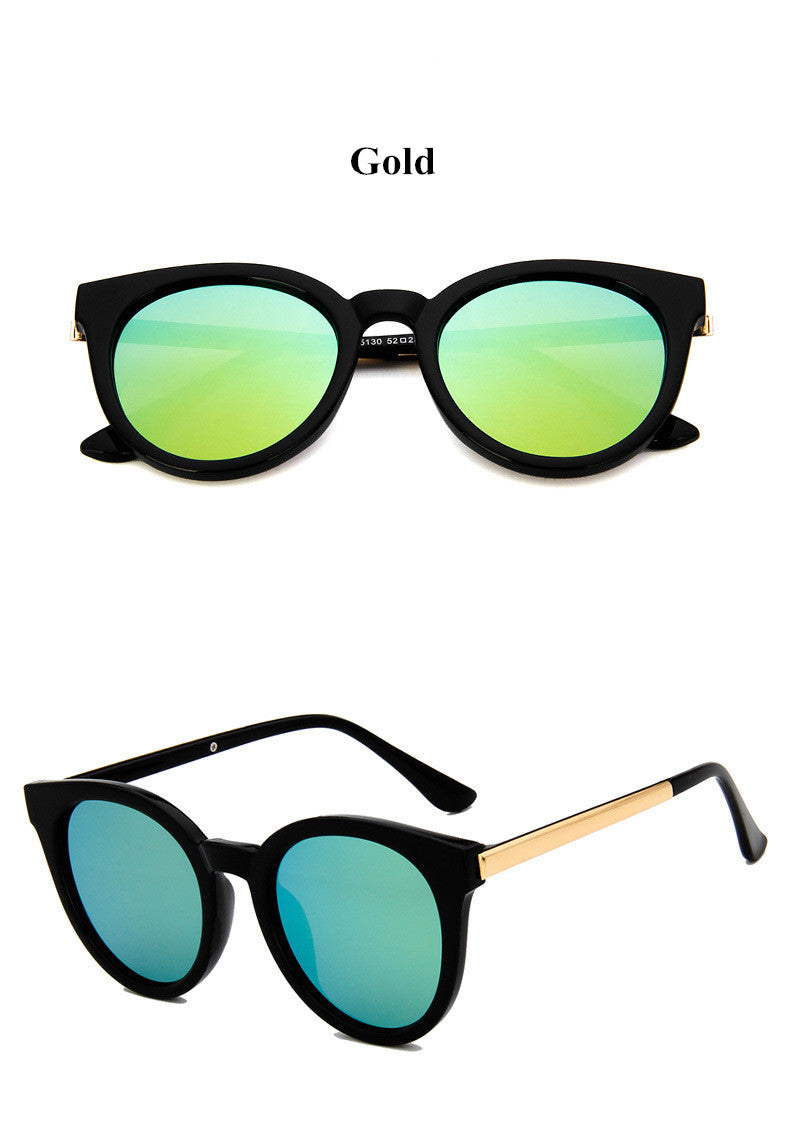 Cat Eye Pink Sunglasses Women Mirror Female Square Sun Glasses Coating Models For Women