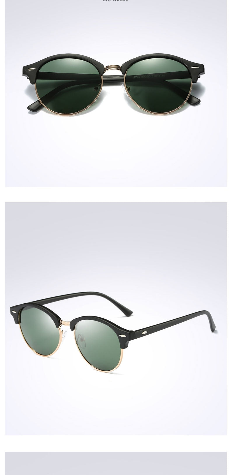 Sunglasses Women Retro Round Mirror Driving Models