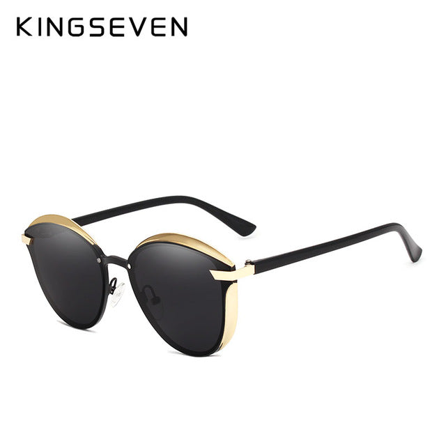 Cat Eye Sunglasses Women Polarized Luxury Alloy Frame Models