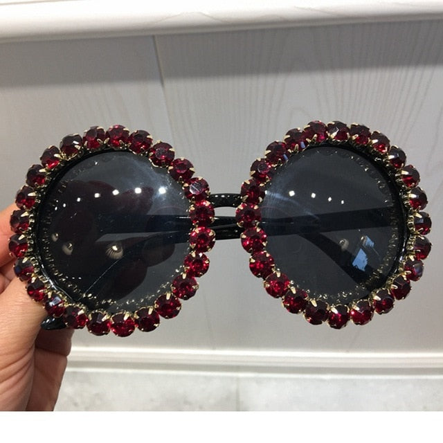 Women Vintage Luxury Rhinestones Sunglasses Models