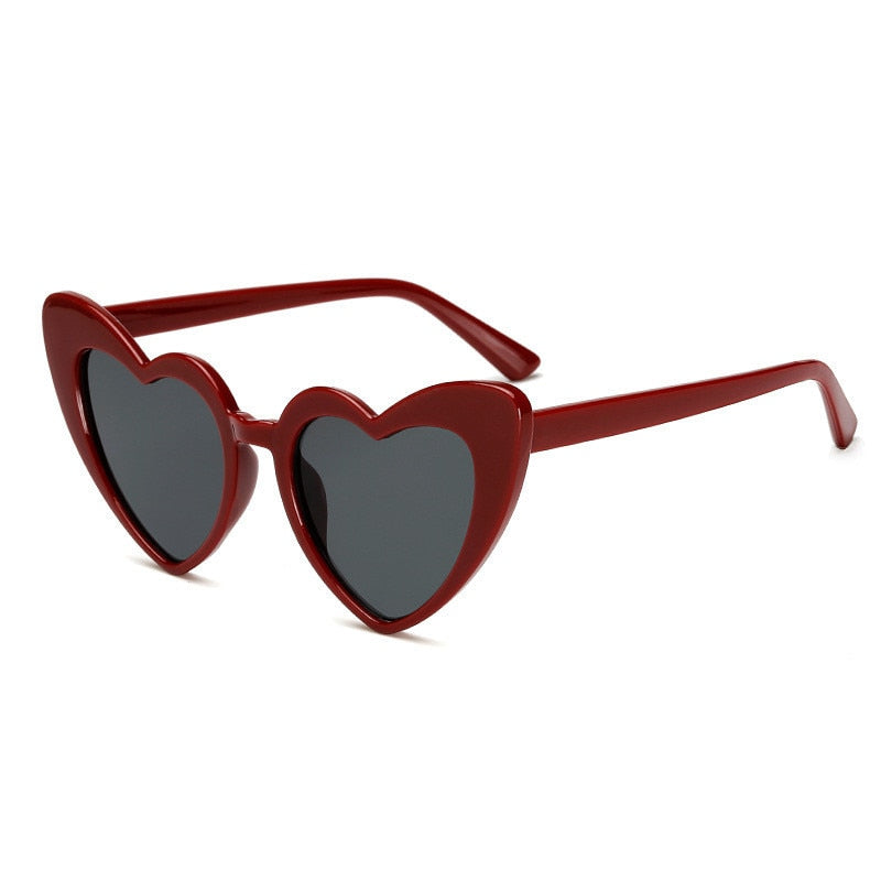 Sunglass Fashion Love Heart Sunglasses Women Cute Sexy Retro Cat Eye Vintage cheap