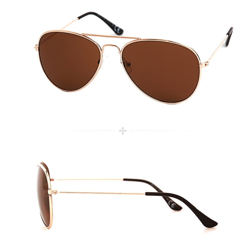 Stainless Steel Brown Sunglasses Women Sunglasses Vintage Driving