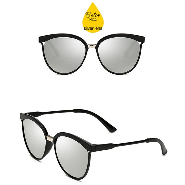 2019 Classic Simple Cat Eye Sunglasses Women Luxury Plastic Sun Glasses Models