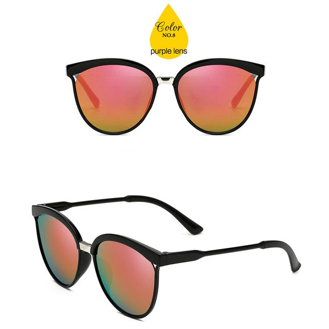 2019 Classic Simple Cat Eye Sunglasses Women Luxury Plastic Sun Glasses Models