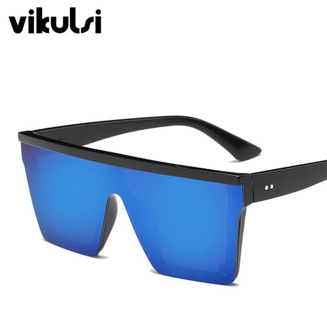 2019 Ladies Square Sunglasses Silver Mirror For Female
