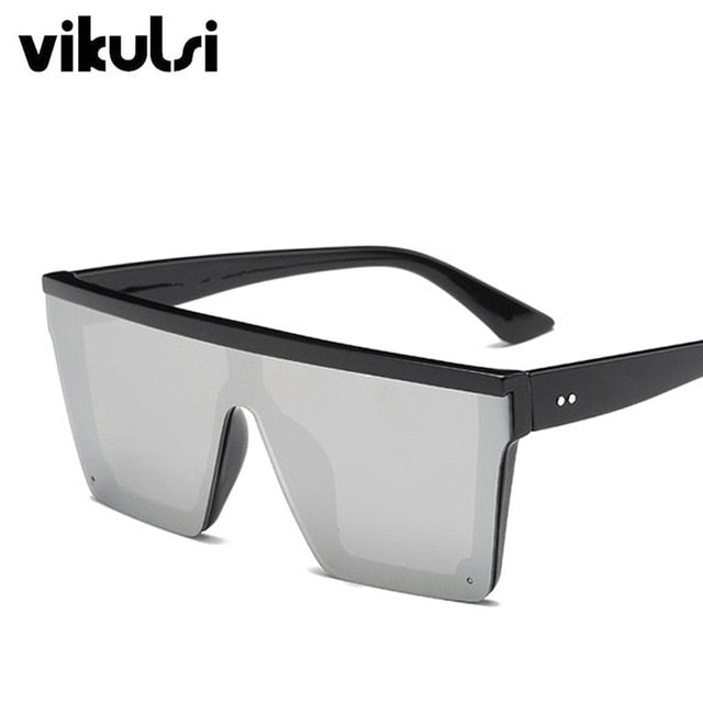 2019 Ladies Square Sunglasses Silver Mirror For Female