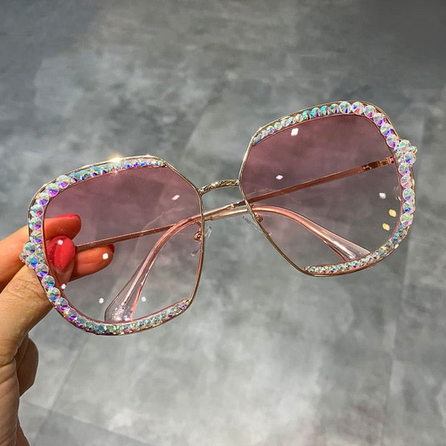 2019 Sunglasses Women Luxury Square Sunglasses Clear Lens Oversized