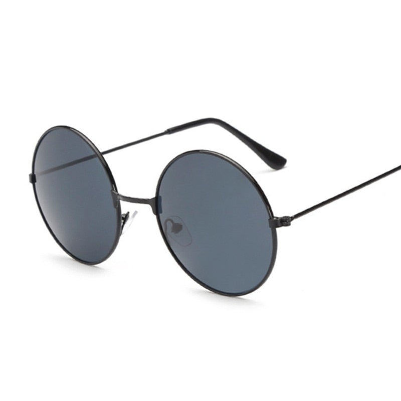 New Fashion Candy Round Mirror Sunglasses Women Luxury Original Design Black