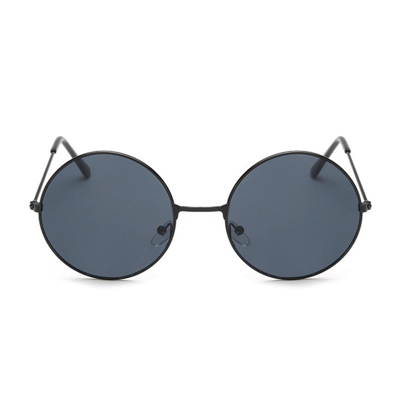New Fashion Candy Round Mirror Sunglasses Women Luxury Original Design Black