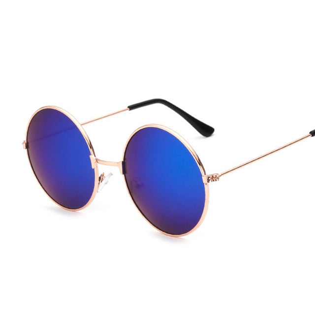 New Fashion Candy Round Mirror Sunglasses Women Luxury Original Design Black
