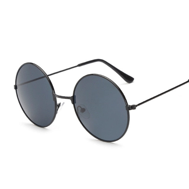 New Fashion Candy Round Mirror Sunglasses Women Luxury Original Design Black