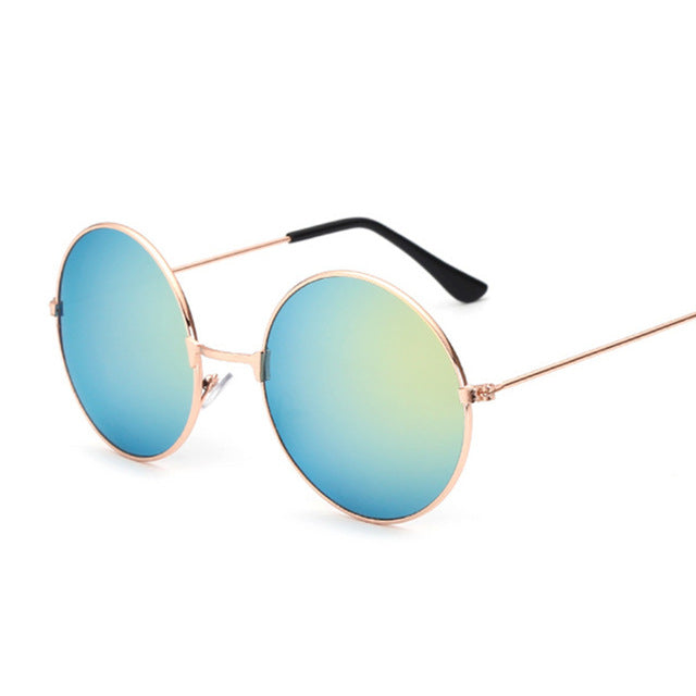 New Fashion Candy Round Mirror Sunglasses Women Luxury Original Design Black