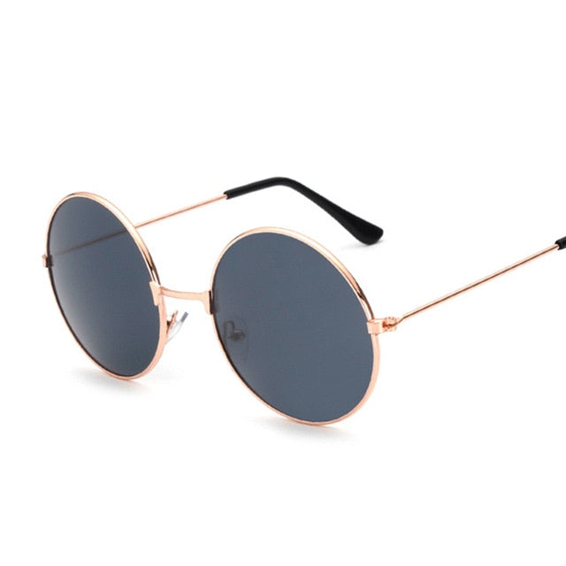 New Fashion Candy Round Mirror Sunglasses Women Luxury Original Design Black