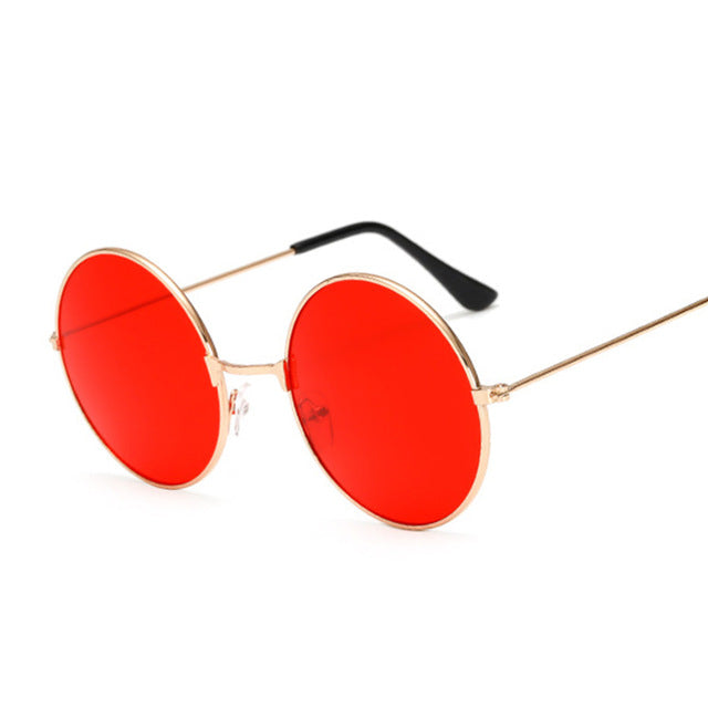 New Fashion Candy Round Mirror Sunglasses Women Luxury Original Design Black