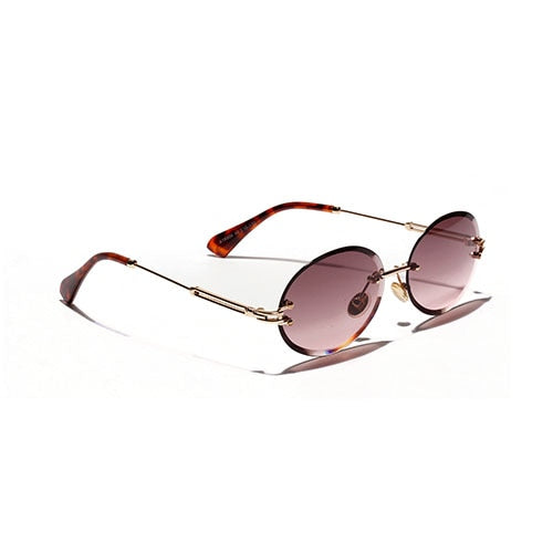 Rimless Women Transparent SunGlasses Retro High Quality Eyeglasses Fashion Trendy