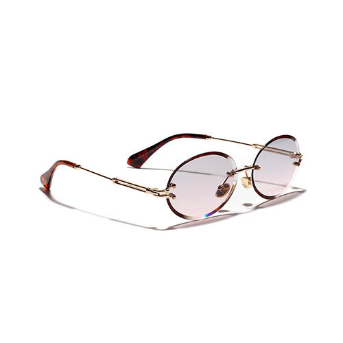 Rimless Women Transparent SunGlasses Retro High Quality Eyeglasses Fashion Trendy