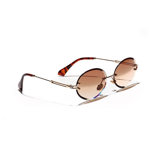 Rimless Women Transparent SunGlasses Retro High Quality Eyeglasses Fashion Trendy