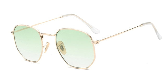 Square Sunglasses Clear Lens Metal Frame Small Sunglasses for Women Models