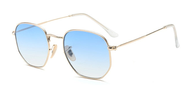 Square Sunglasses Clear Lens Metal Frame Small Sunglasses for Women Models