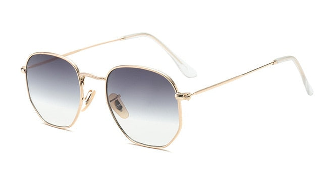 Square Sunglasses Clear Lens Metal Frame Small Sunglasses for Women Models