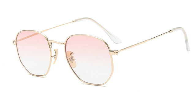 Square Sunglasses Clear Lens Metal Frame Small Sunglasses for Women Models
