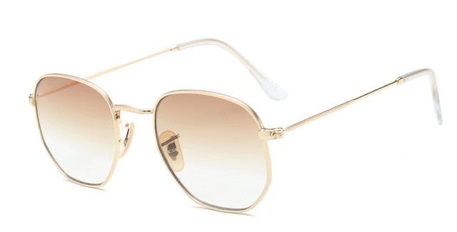 Square Sunglasses Clear Lens Metal Frame Small Sunglasses for Women Models