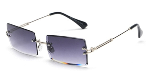 Fashion Rimless Sunglasses Women Accessories Rectangle
