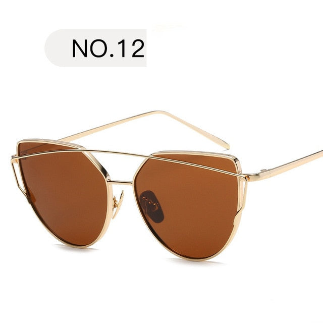 2019 Metal Sunglasses Women Luxury Cat Eye Brand Design