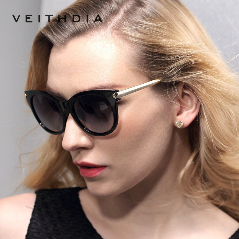 Vintage Polarized Cat Eye Ladies Designer Sunglasses