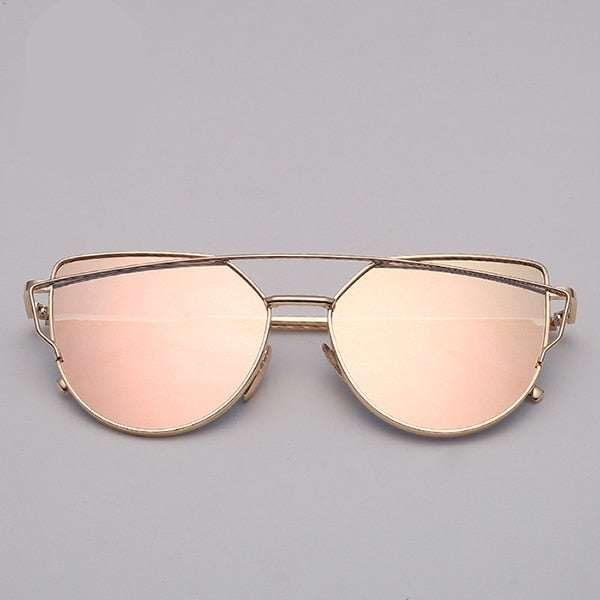 Sunglasses Women Metal Reflective Glasses For Women Female Mirrored Models