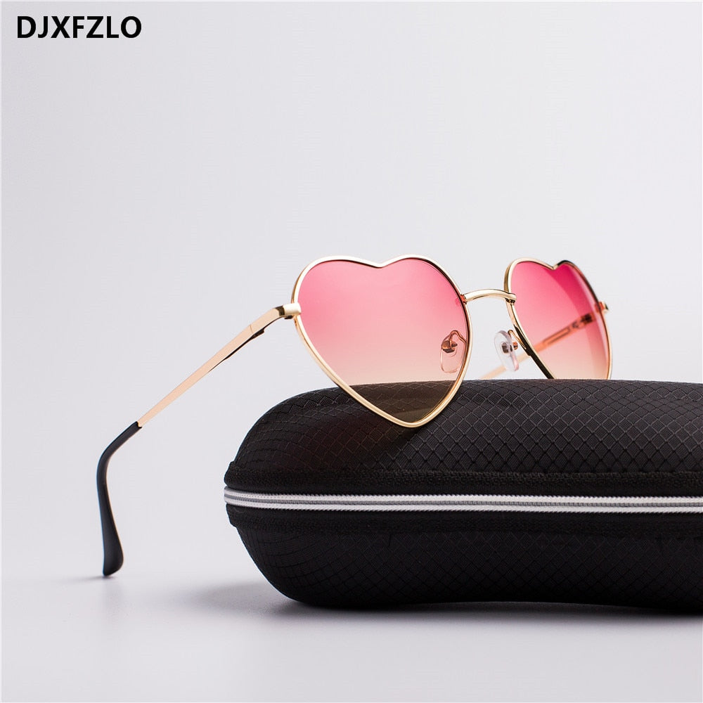 Fashion Heart Shaped Sunglasses Women Brand Designer Lady