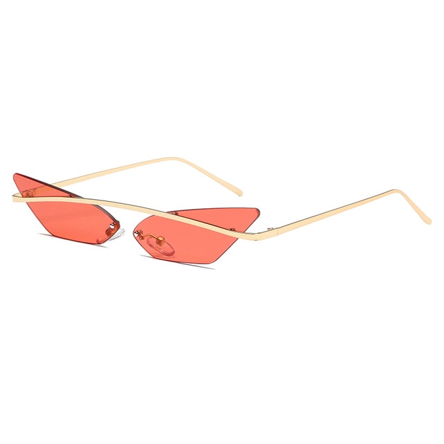 Cool Brand Women Sunglasses Vintage Metal Frame Mirror Ladies Trend Triangle Glasses