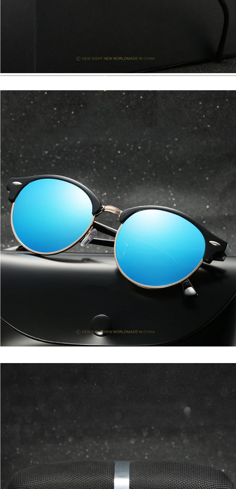 Sunglasses Women Retro Round Mirror Driving Models