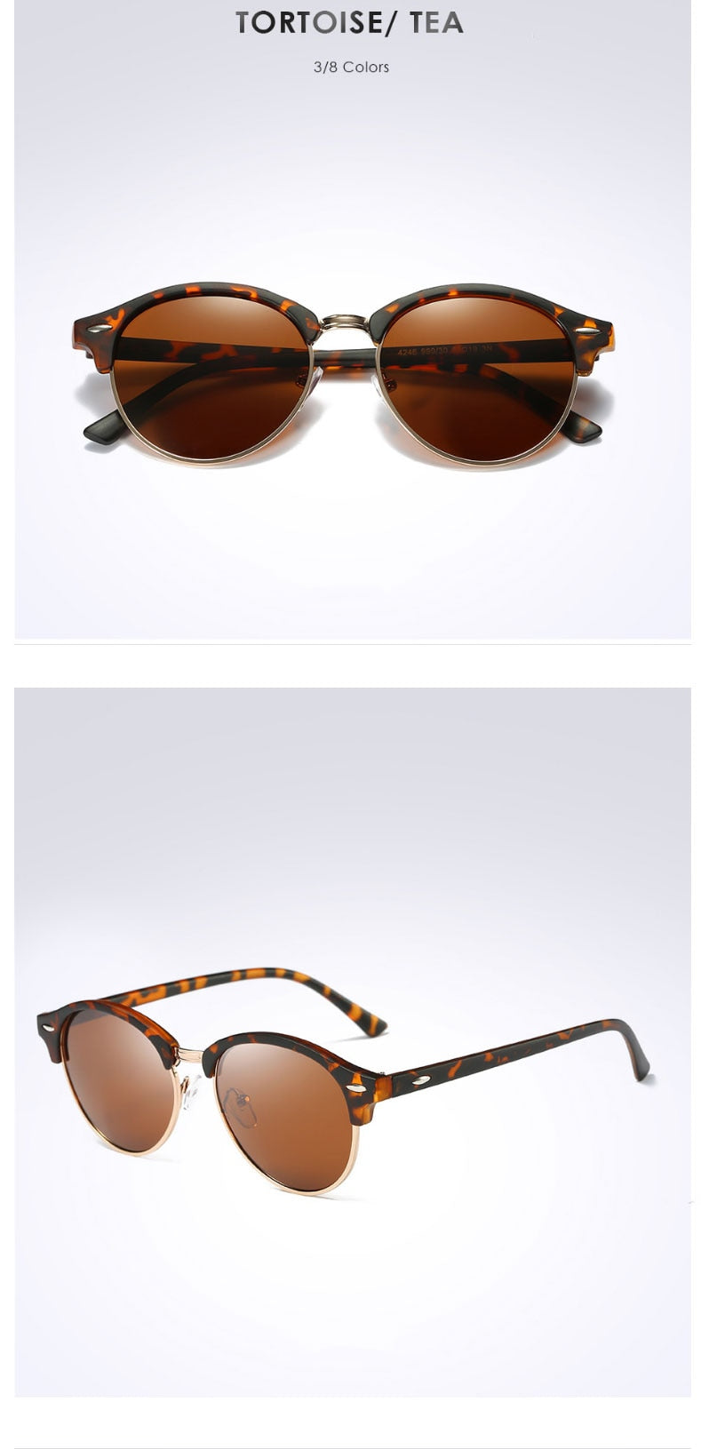 Sunglasses Women Retro Round Mirror Driving Models