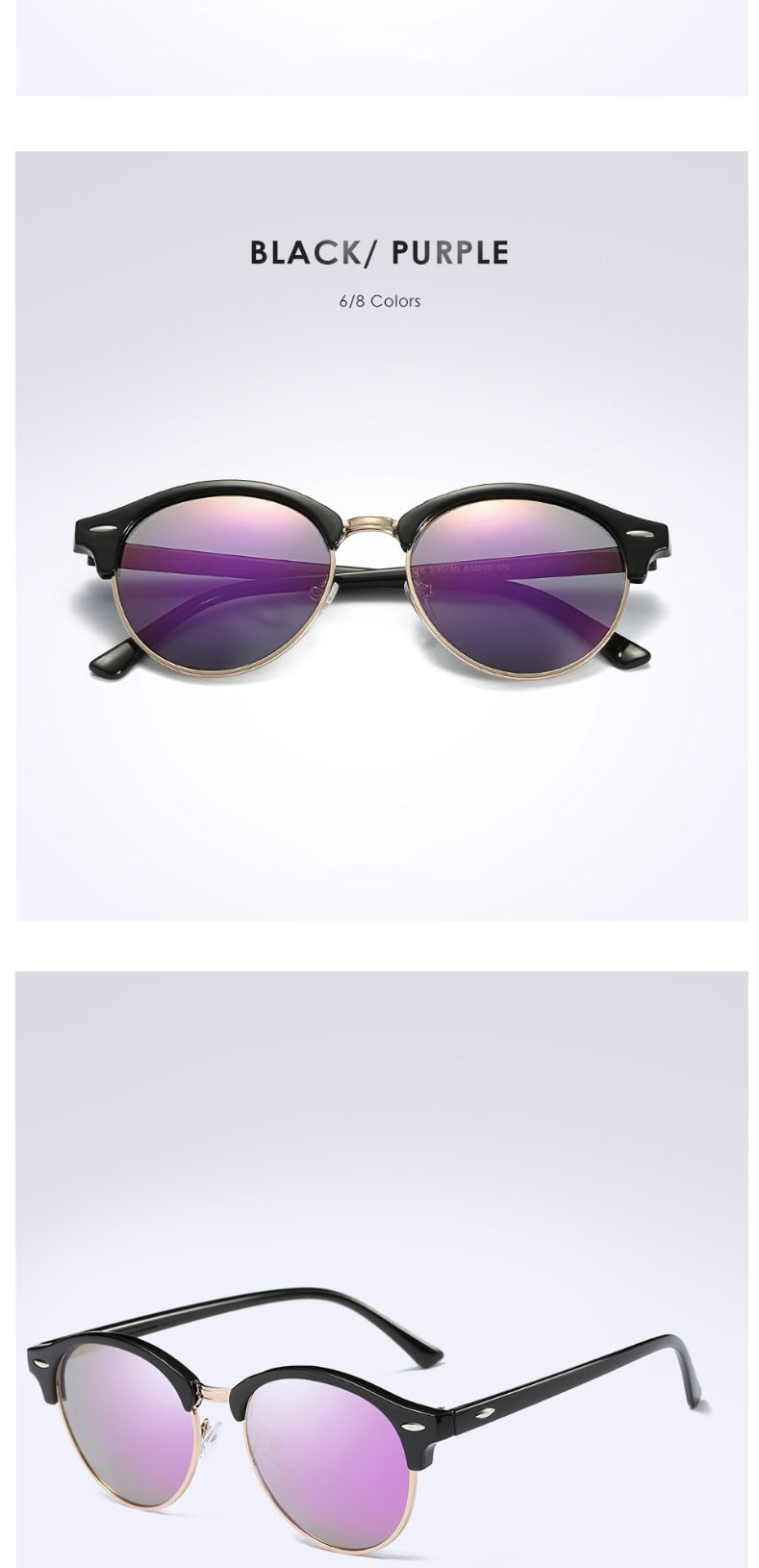 Sunglasses Women Retro Round Mirror Driving Models