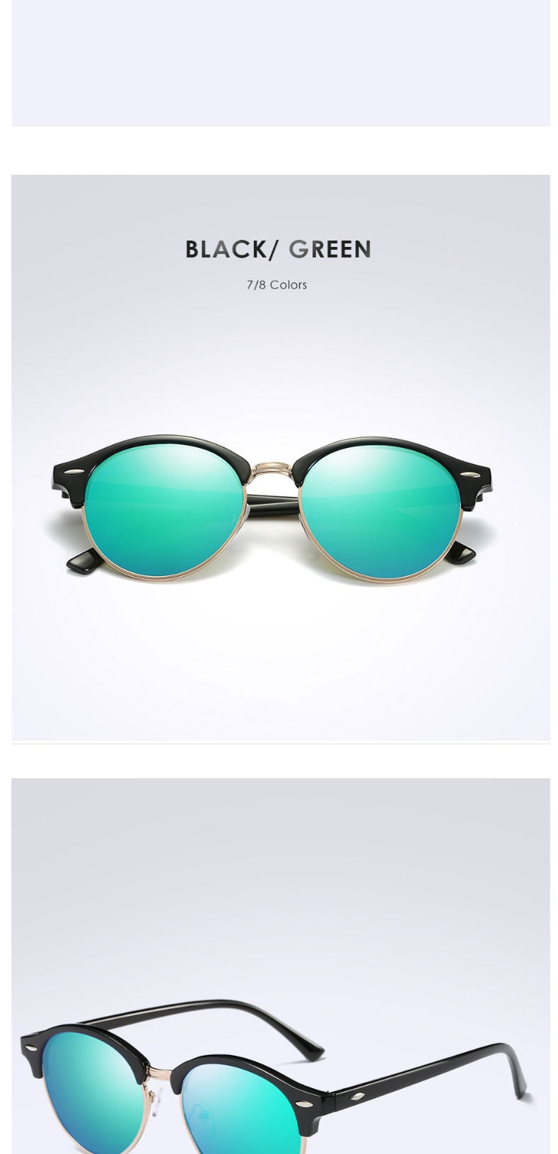 Sunglasses Women Retro Round Mirror Driving Models