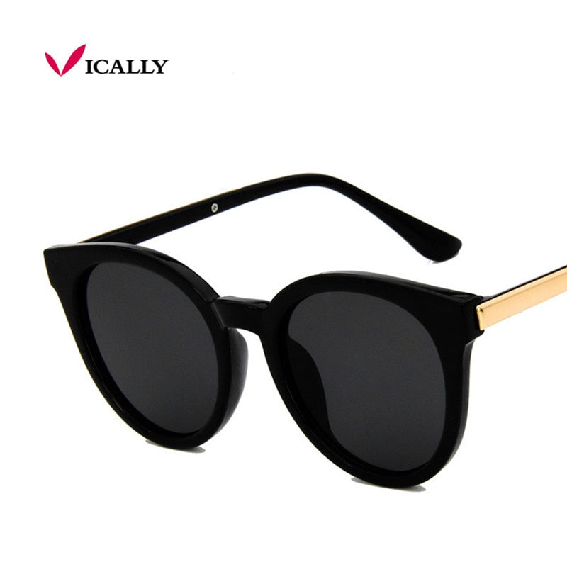 Cat Eye Pink Sunglasses Women Mirror Female Square Sun Glasses Coating Models For Women
