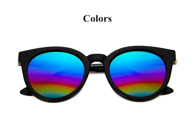 Cat Eye Pink Sunglasses Women Mirror Female Square Sun Glasses Coating Models For Women