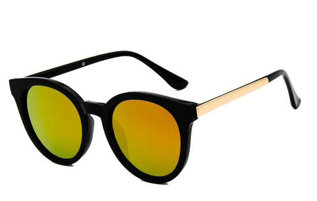 Cat Eye Pink Sunglasses Women Mirror Female Square Sun Glasses Coating Models For Women