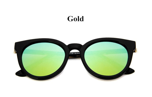 Cat Eye Pink Sunglasses Women Mirror Female Square Sun Glasses Coating Models For Women