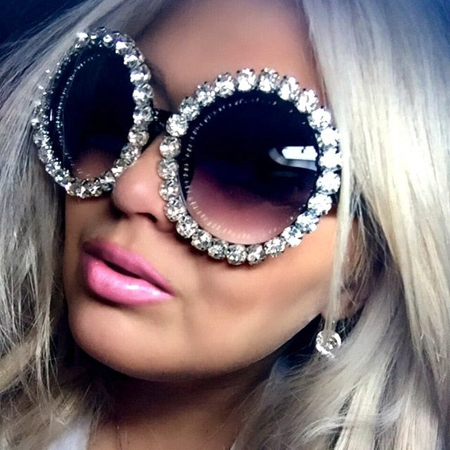 Women Vintage Luxury Rhinestones Sunglasses Models